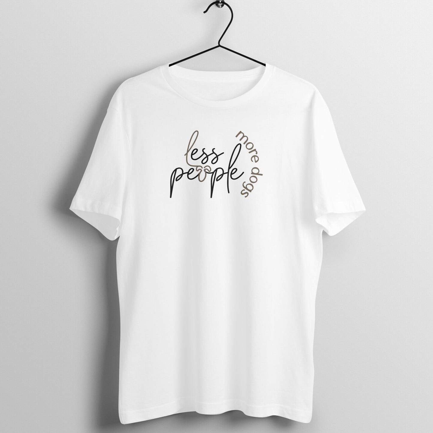 Less People More Dogs - Half Sleeve Tee