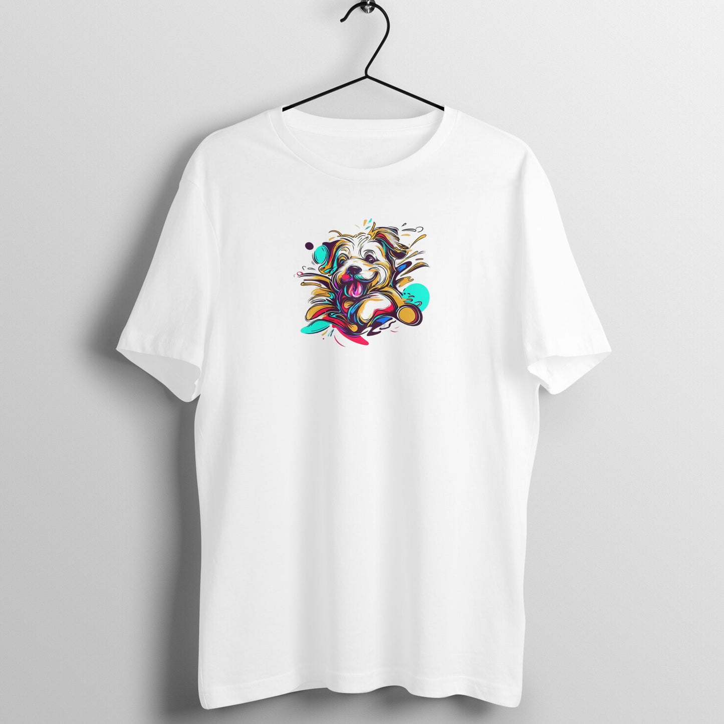 Vibrant Pup Explosion - Half Sleeve Tee