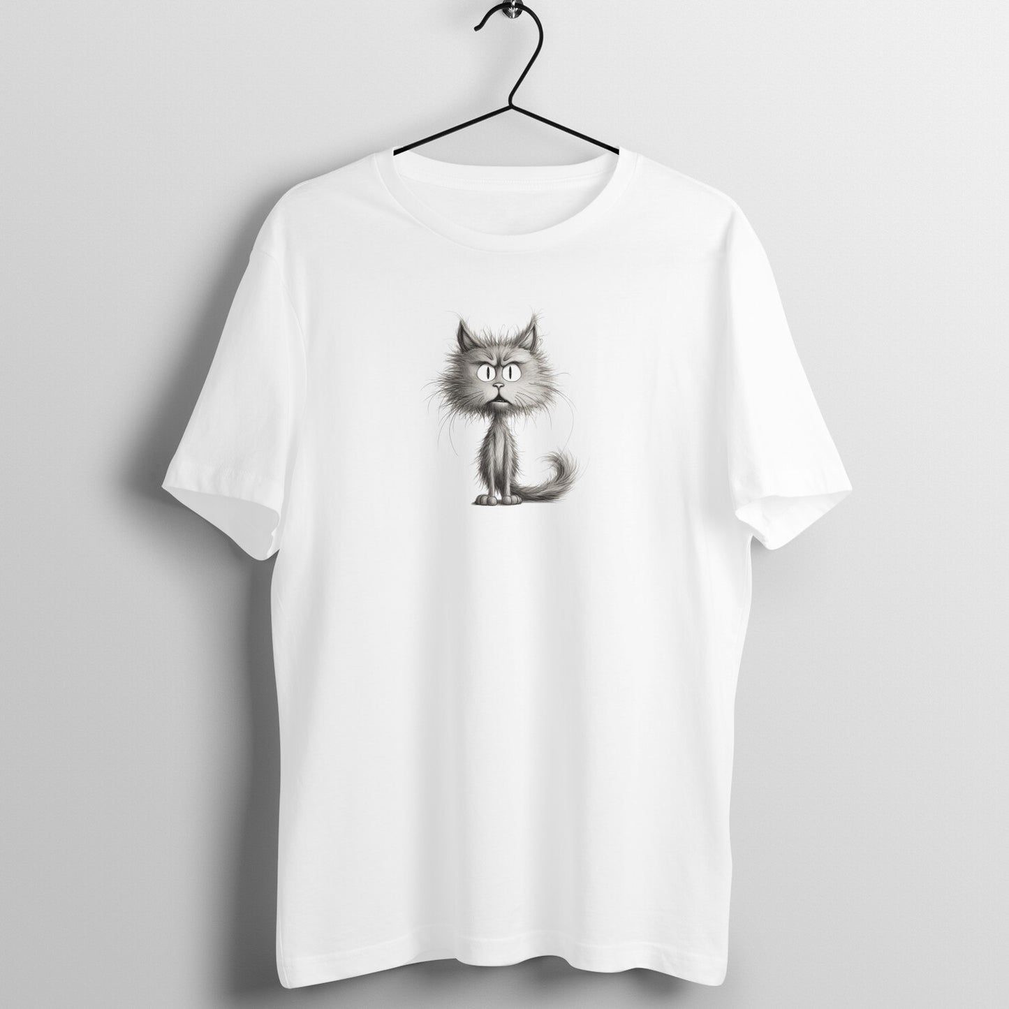 Sketchy Cat - Half Sleeve Tee