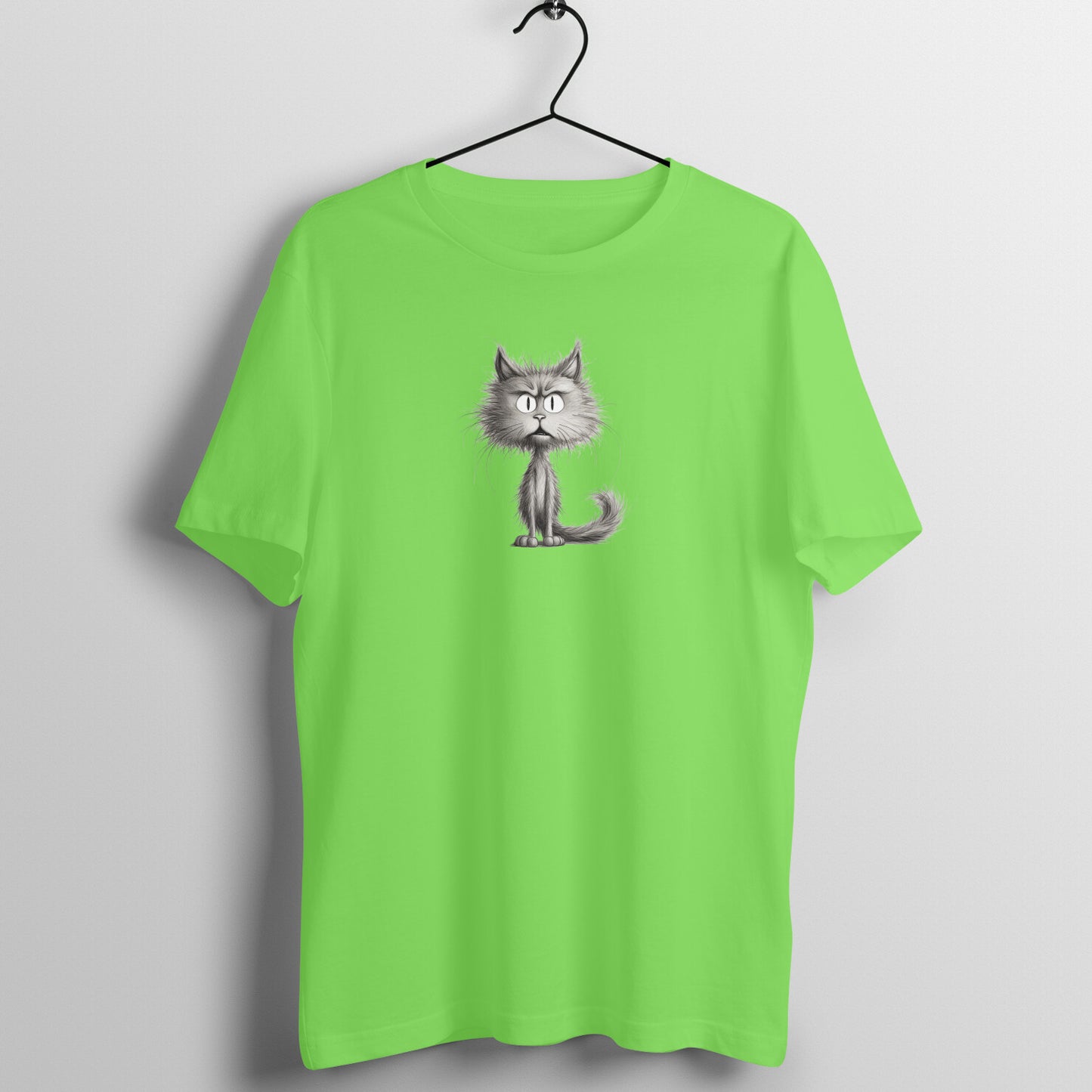 Sketchy Cat - Half Sleeve Tee