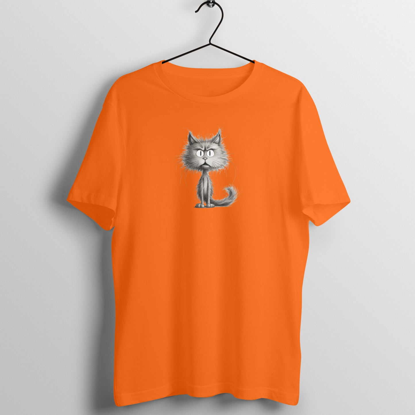 Sketchy Cat - Half Sleeve Tee