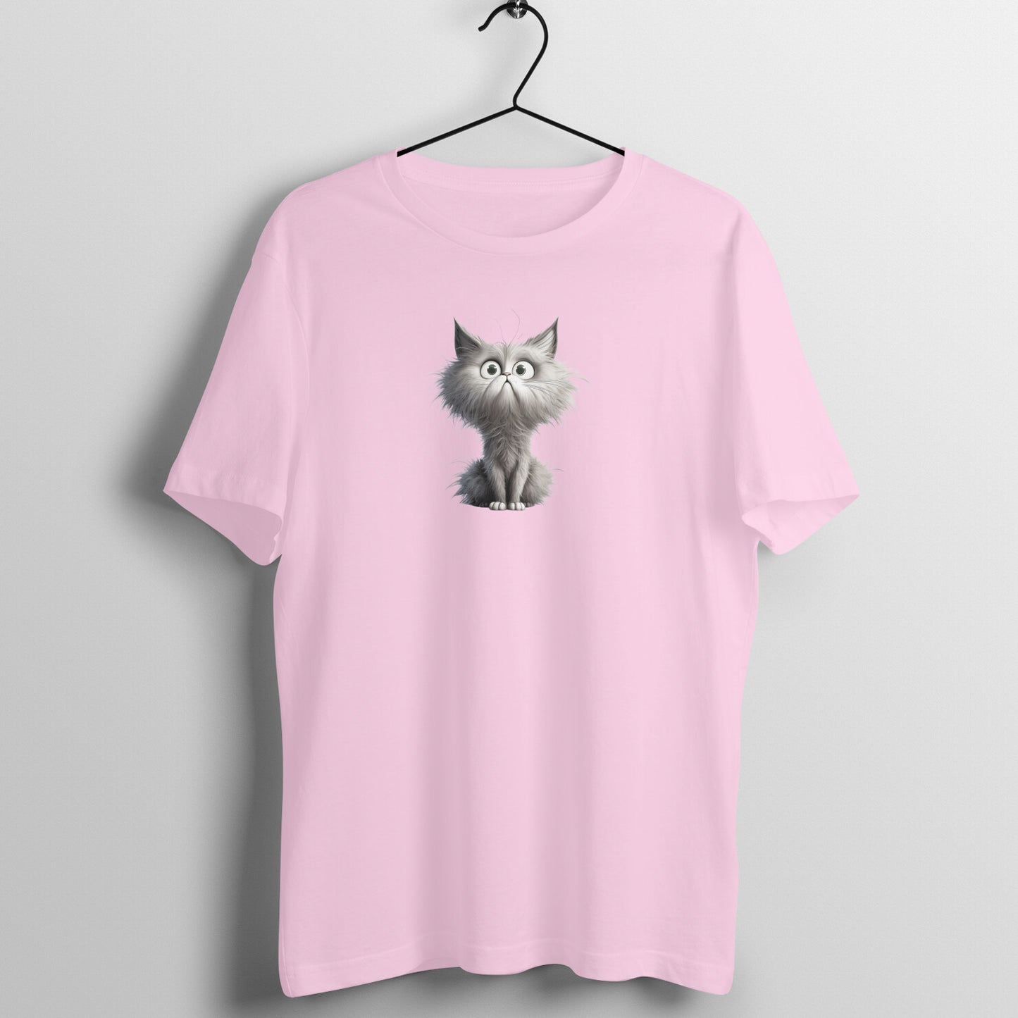 Wide-Eyed Wonder Cat - Half Sleeve Tee