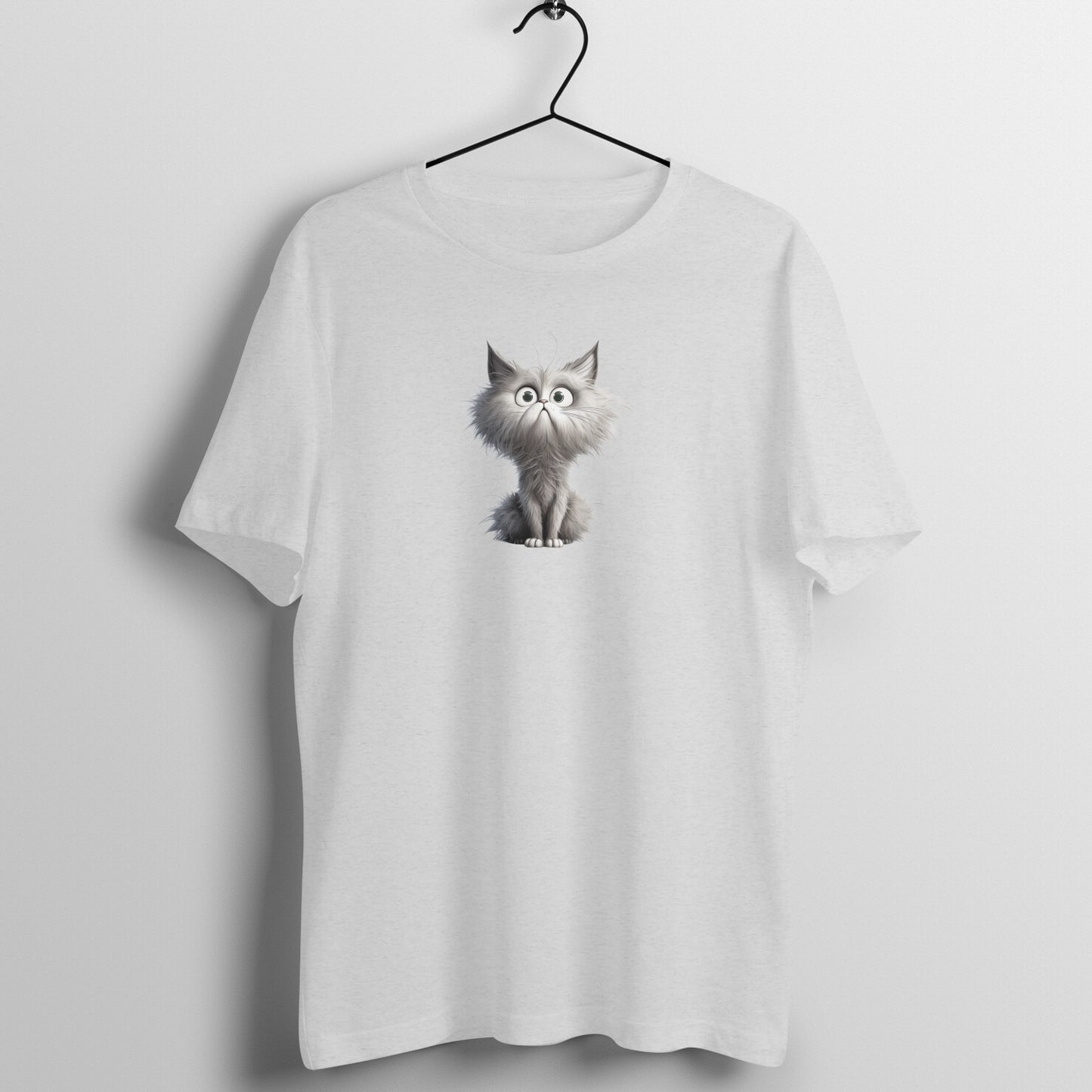 Wide-Eyed Wonder Cat - Half Sleeve Tee