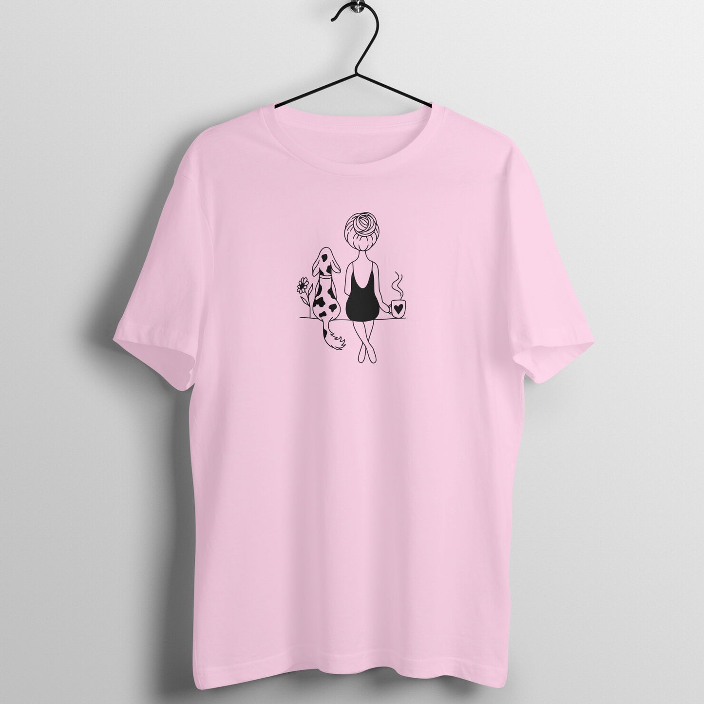 Girl With A Dog - Half Sleeve Tee