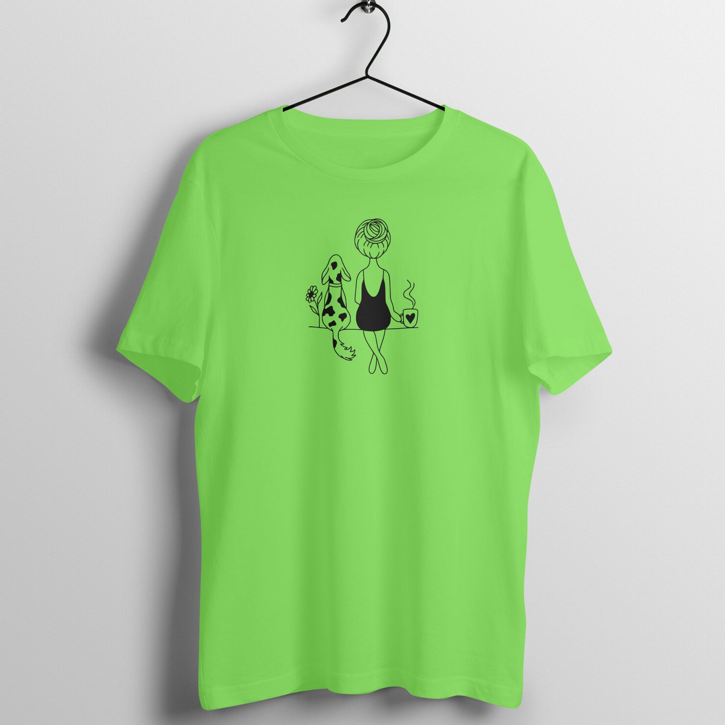 Girl With A Dog - Half Sleeve Tee